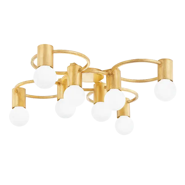 The Hope Semi Flush offers a refined lighting solution with its clean glass design, perfect for spaces with lower ceilings. Its contemporary aesthetic works beautifully in bedrooms, hallways, and bathrooms. - alternate view