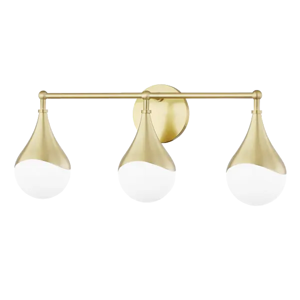 The Ariana vanity light combines timeless elegance with contemporary sensibility. Its aged gold brass finish adds warmth and sophistication to bathroom spaces, making it ideal for both residential and hospitality applications.