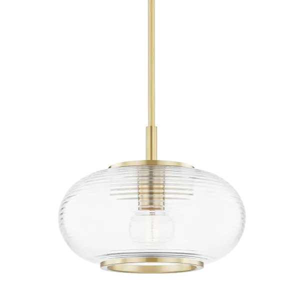 The Maggie Pendant combines classic elegance with contemporary sensibility, featuring a refined gold finish that adds warmth to any space. Its versatile design works beautifully in both residential and hospitality settings.
