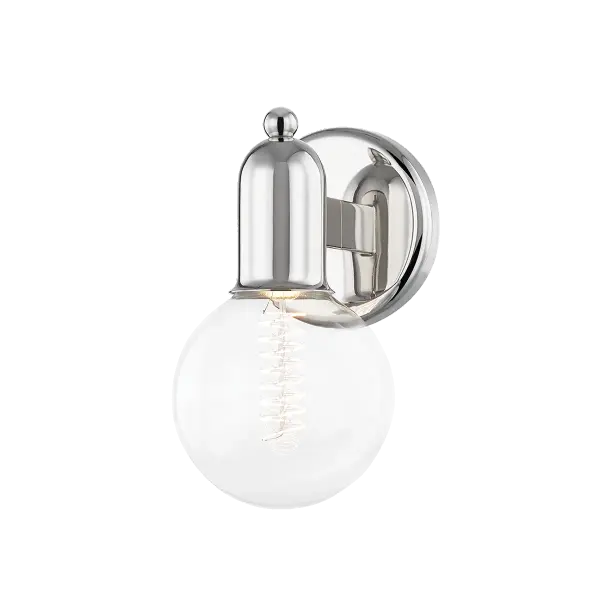 The Bryce vanity light offers clean transitional styling at an exceptional value point. Its polished nickel finish and glass shades provide versatile appeal for bathroom updates without breaking the budget.
