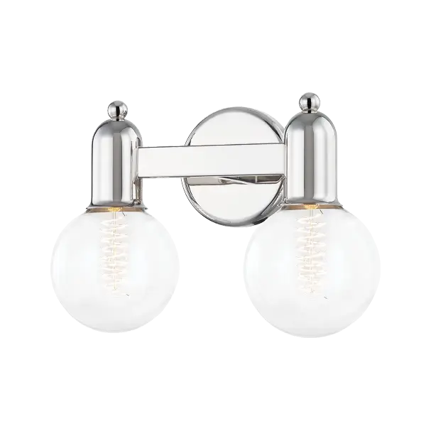 The Bryce vanity light combines clean lines with a polished nickel finish, making it an excellent choice for modern and transitional bathrooms. Its versatile design works well in various settings.