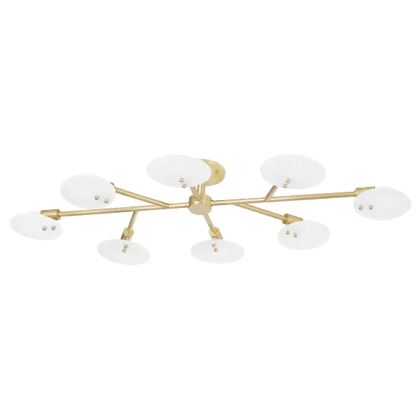 The Giselle Semi Flush combines classic elegance with modern versatility. Its aged gold brass finish and glass elements create sophisticated ambient lighting perfect for spaces with lower ceilings.