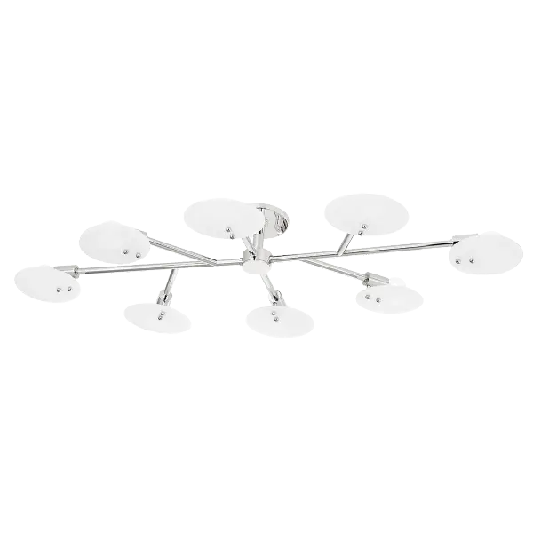 The Giselle Semi Flush combines classic elegance with modern versatility. Its polished nickel finish and refined design make it ideal for spaces with lower ceilings where a flush mount is too minimal but a pendant won't fit.