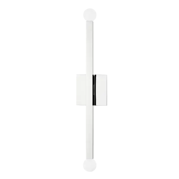 The Dona Wall Sconce combines sleek contemporary styling with versatile functionality. Its polished nickel finish adds a refined touch to bathrooms, hallways, and bedrooms while providing reliable illumination. - alternate view