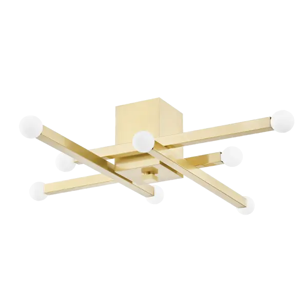 The Dona Flush Mount combines contemporary styling with timeless aged brass finish, perfect for spaces with lower ceilings. Its compact profile delivers sophisticated lighting without sacrificing style.