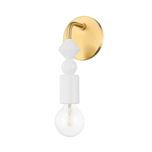 Playful Ceramic Wall Sconce with Sophisticated Charm