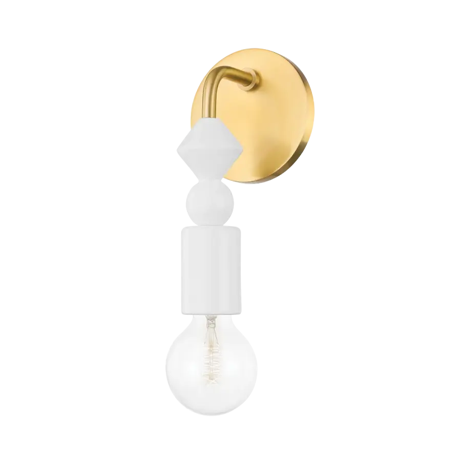 Playful Ceramic Wall Sconce with Sophisticated Charm