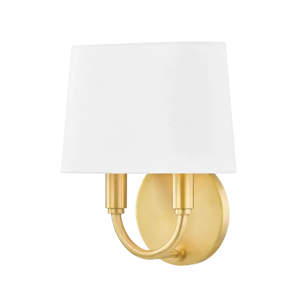 The Clair Wall Sconce combines sleek curves with a sophisticated tapered linen shade, delivering understated elegance. Perfect for flanking fireplaces or illuminating powder rooms with refined style.