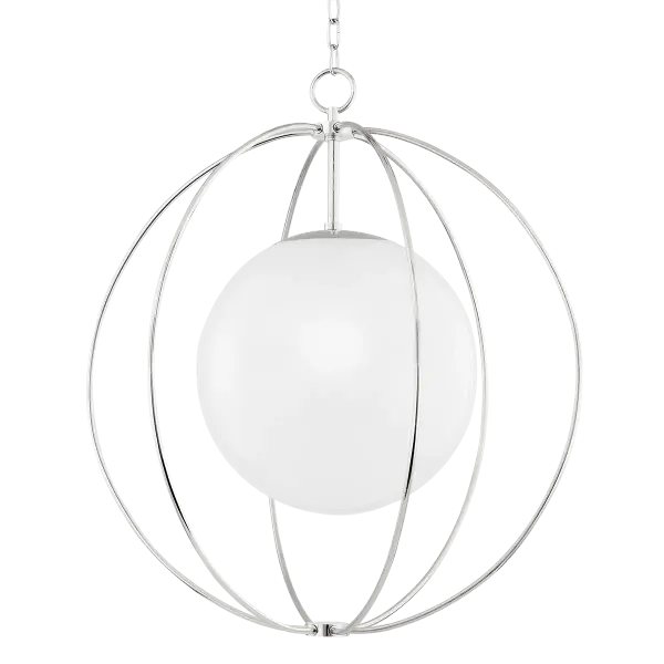 The Lyla Pendant combines classic elegance with contemporary sensibility, featuring a polished nickel finish that complements both traditional and modern interiors. Perfect for dining rooms and kitchen islands.