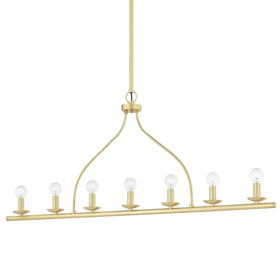 Elegant Linear Design with Warm Aged Brass Finish