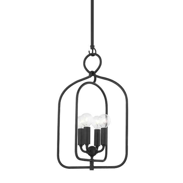 The Mallory Pendant combines an arched metal frame with exposed bulbs for a sophisticated transitional look. Its gold leaf finish and clean lines create visual interest while maintaining versatility across design styles.