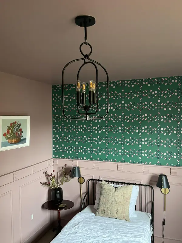 The Mallory Pendant combines an arched metal frame with exposed bulbs for a sophisticated transitional look. Its gold leaf finish and clean lines create visual interest while maintaining versatility across design styles. - alternate view