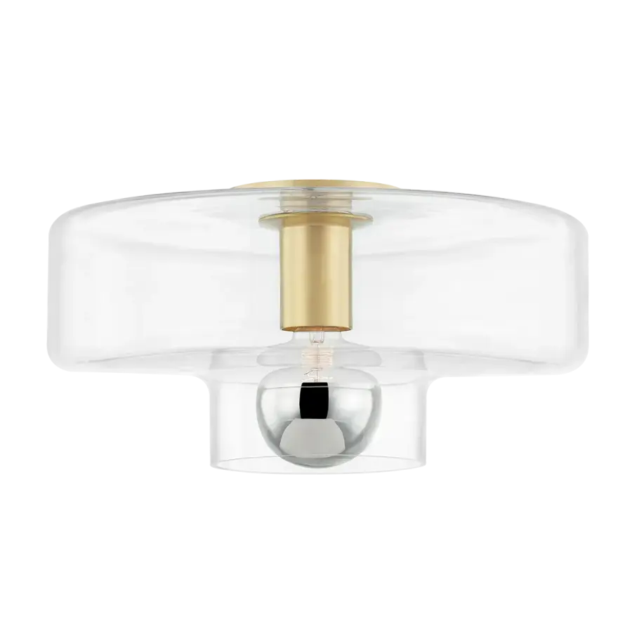Iona Flush Mount in Aged Brass - Image 1