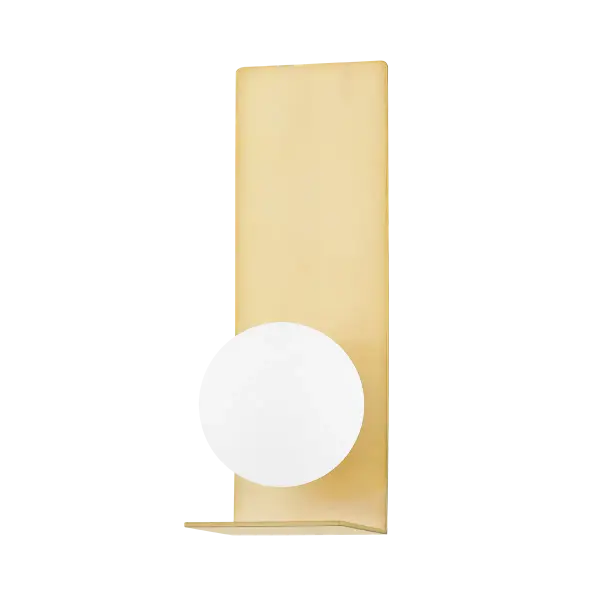 The Lani Wall Sconce transforms functional lighting into art with its distinctive floating opal globe and architectural backplate. Creates beautiful ambient glow through direct and indirect light distribution.