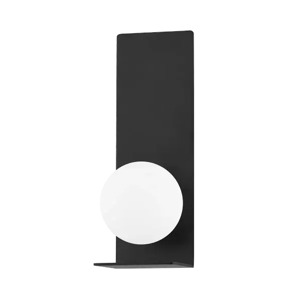 The Lani Wall Sconce transforms functional lighting into art with its floating opal globe and architectural backplate. Direct and indirect light create a beautiful ambient glow, making it a conversation-starting focal point.