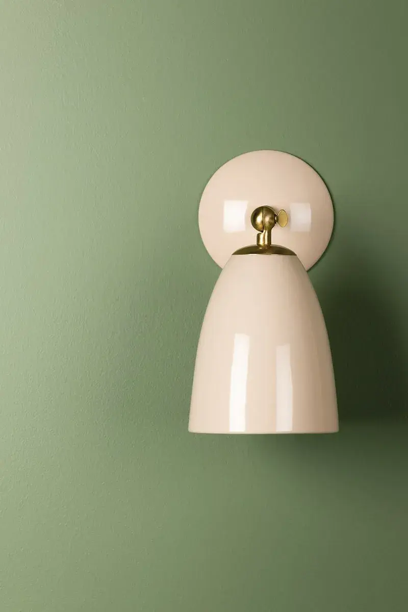 Kirsten Wall Sconce in Aged Brass with Cream Ceramic - Image 3