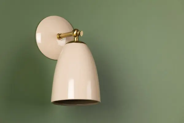 Kirsten Wall Sconce in Aged Brass with Cream Ceramic - Image 4
