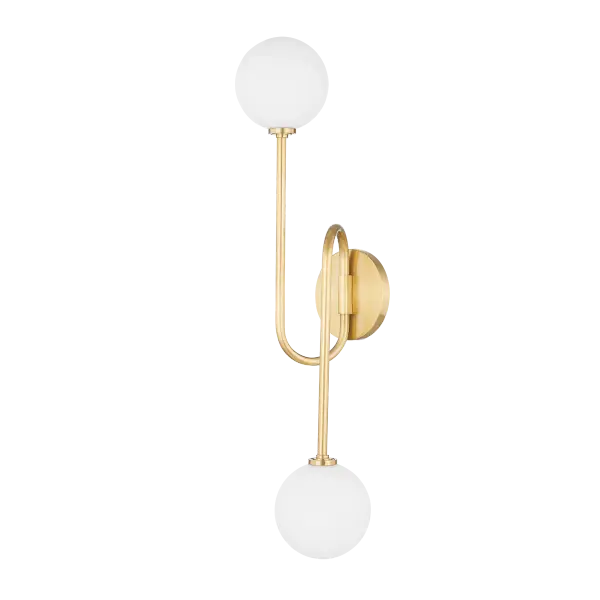 The Zani Wall Sconce brings 1940s industrial charm with its distinctive curved arms and dual-direction lighting. The subway map-inspired design creates visual interest while providing functional up-and-down illumination.