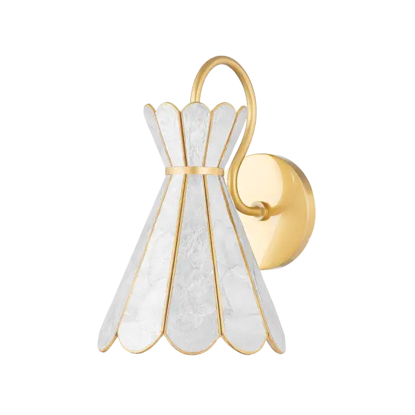 Lyra Wall Sconce in Aged Brass