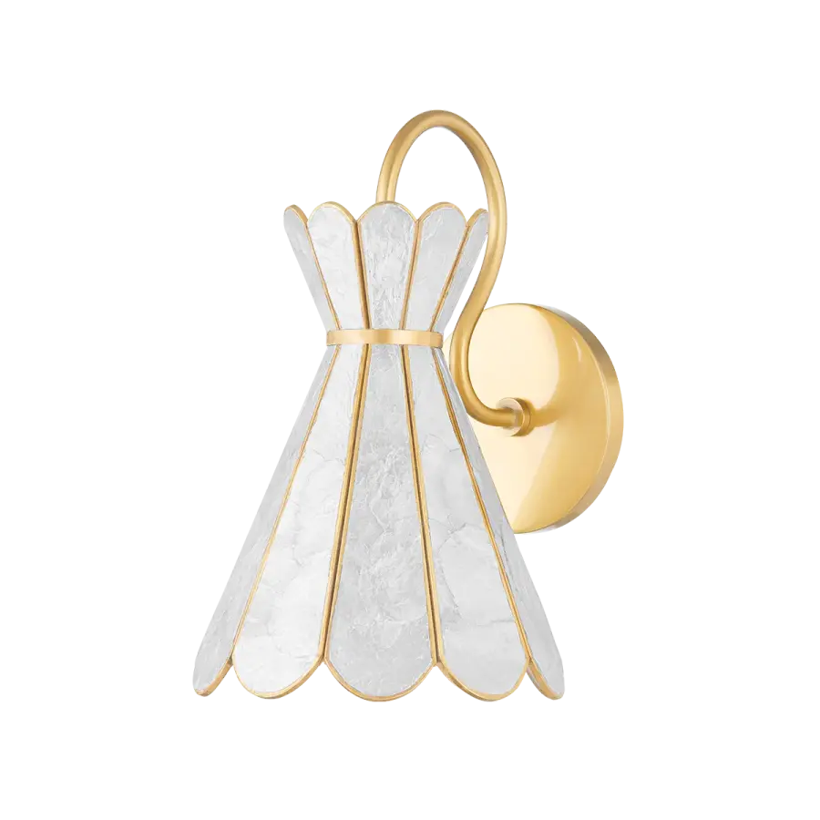 Lyra Wall Sconce in Aged Brass