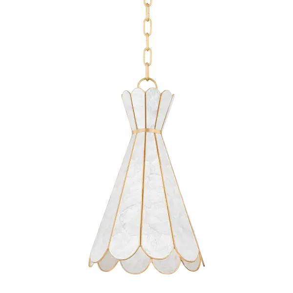 Lyra Pendant in Aged Brass