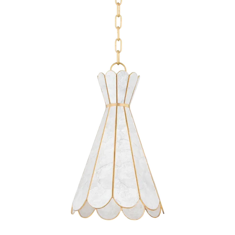 Lyra Pendant in Aged Brass