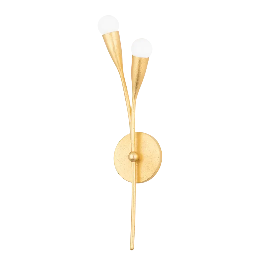 Elsa Wall Sconce in Gold Leaf - Image 1