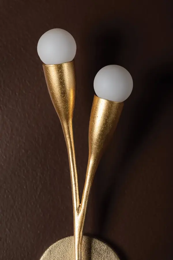 Elsa Wall Sconce in Gold Leaf - Image 4