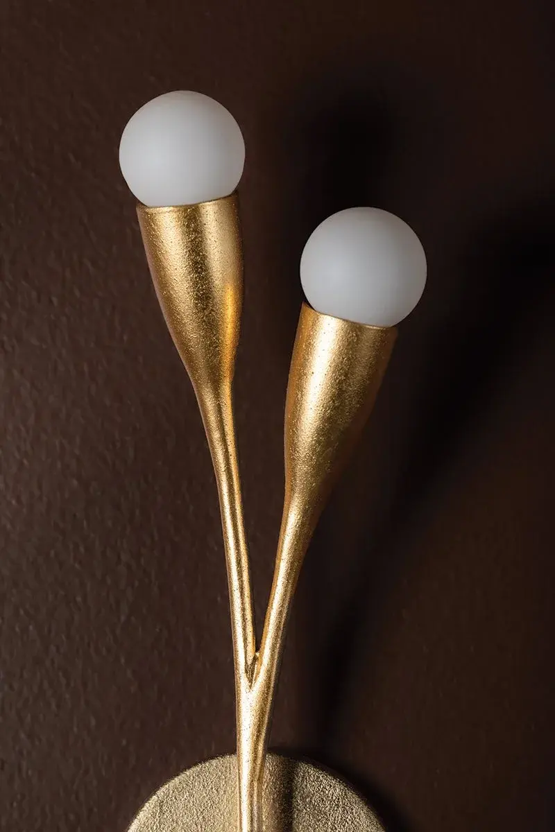 Elsa Wall Sconce in Gold Leaf - Image 4