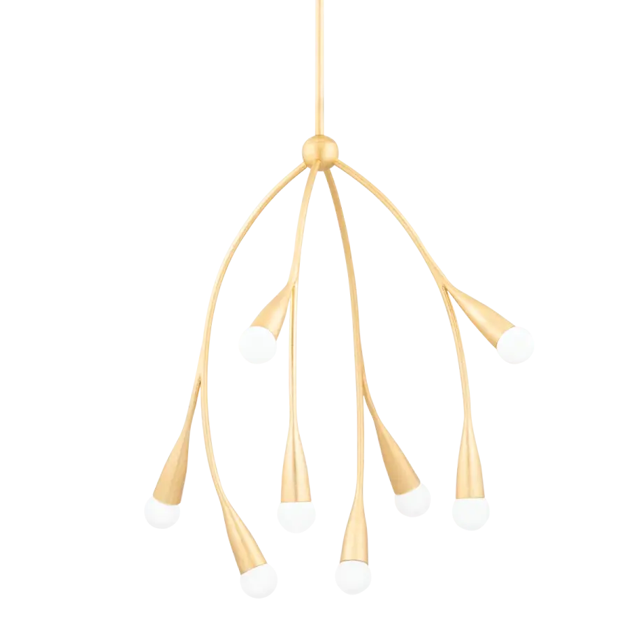 Elsa Chandelier in Gold Leaf