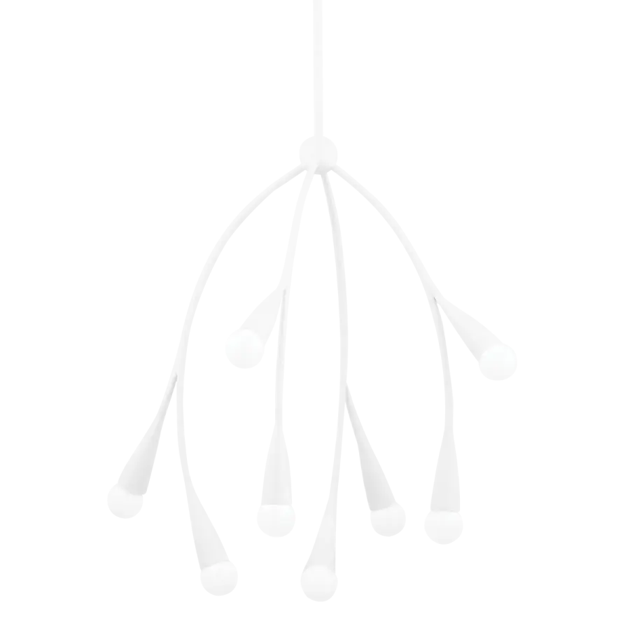 Elsa Chandelier in Textured White - Image 1