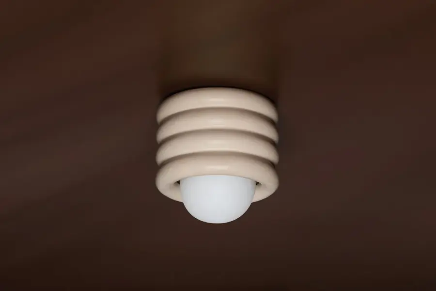 Bibi Flush Mount in Aged Brass with Ceramic Antique Ivory - Image 2