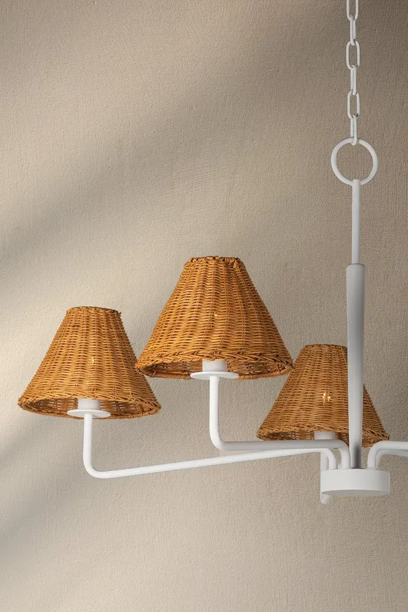 Natural Elegance Meets Modern Design in Woven Rattan Chandelier - Image 2