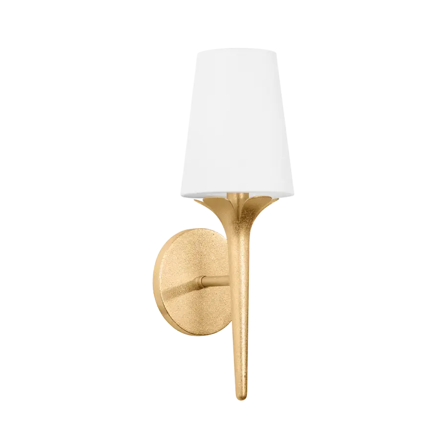 Emily Wall Sconce in Gold Leaf - Image 1