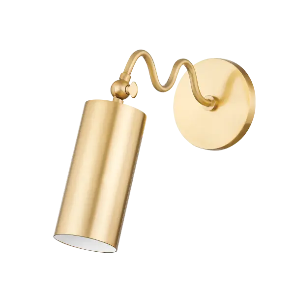 The Bea Wall Sconce brings quirky sophistication to any space with its undulating arm and adjustable cylindrical shade. Part of the Tali Roth collaboration, it combines traditional sconce design with contemporary playfulness.