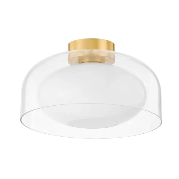 Giovanna Flush Mount in Aged Brass