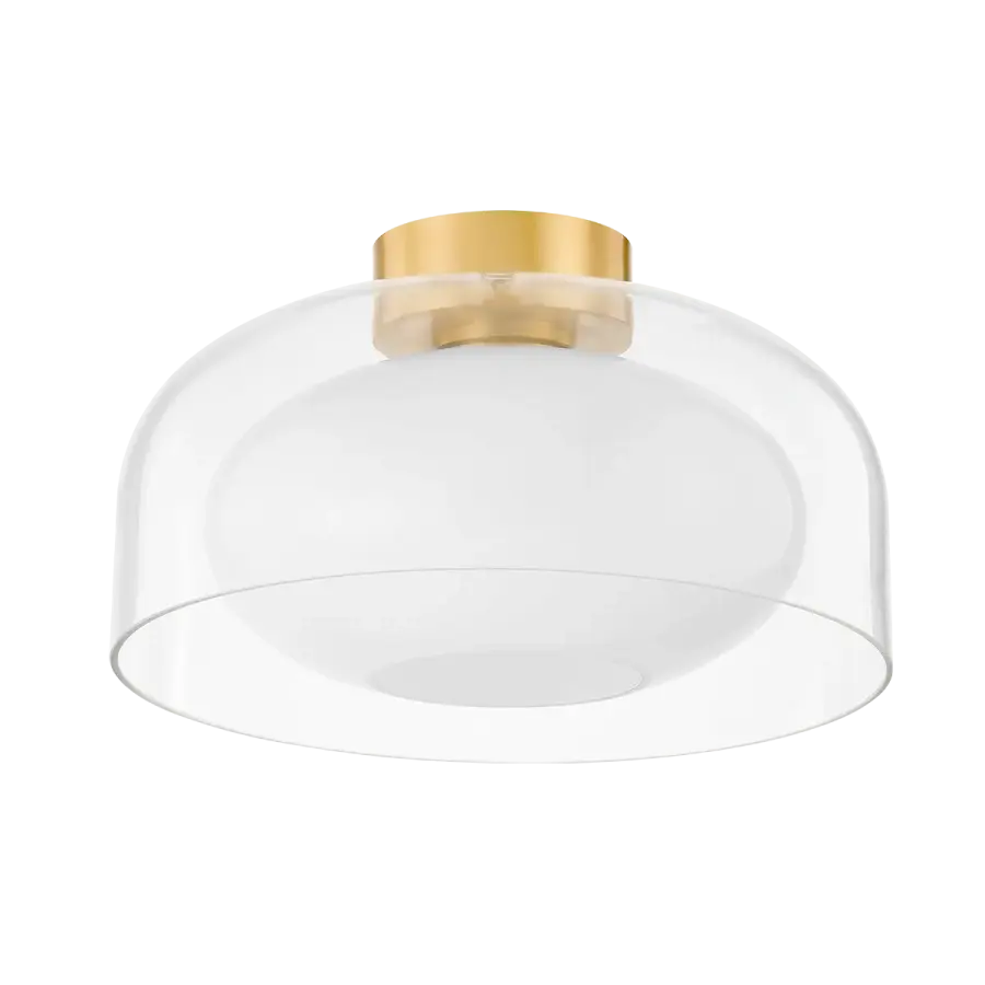 Giovanna Flush Mount in Aged Brass