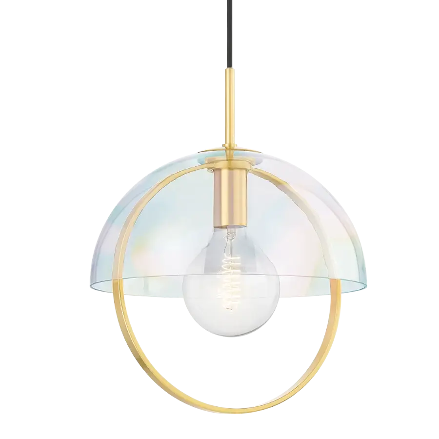 Meriah Large Pendant in Aged Brass - Image 1