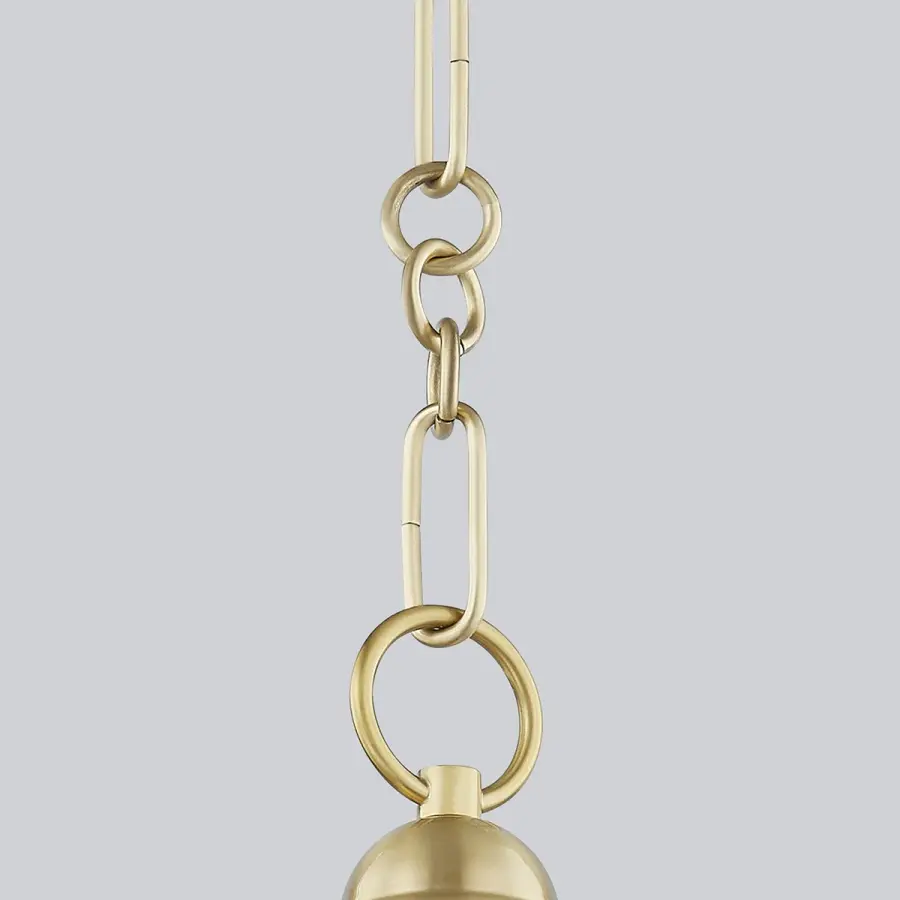 Fenimore Pendant in Aged Brass with Soft Blue - Image 2