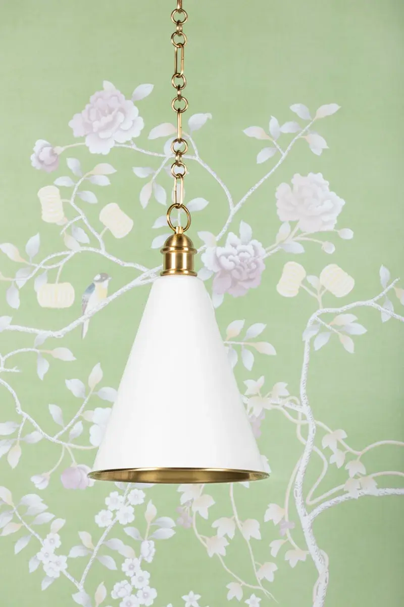Fenimore Pendant in Aged Brass with Soft White - Image 2