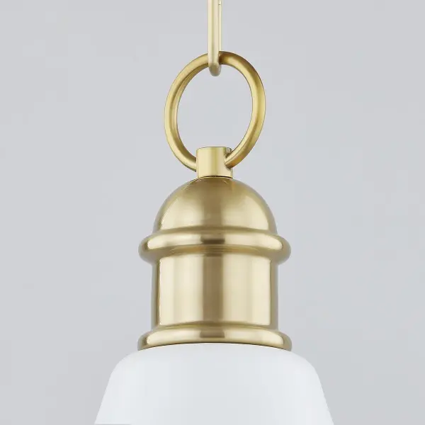 Fenimore Pendant in Aged Brass with Soft White - Image 6