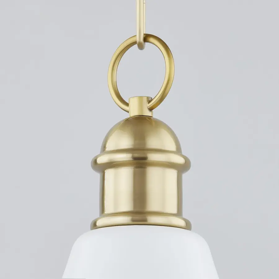 Fenimore Pendant in Aged Brass with Soft White - Image 6