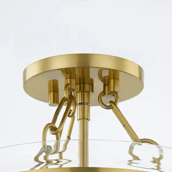 Dunbar Semi Flush Mount in Aged Brass - Image 4