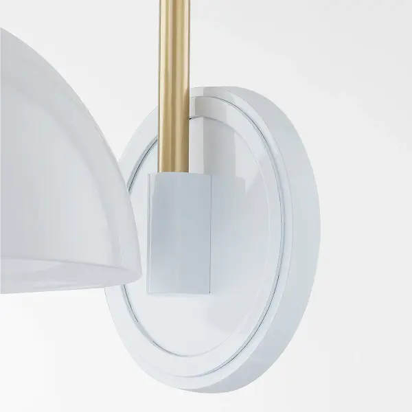 Camille Wall Sconce in Aged Brass & Glossy Black - Image 3