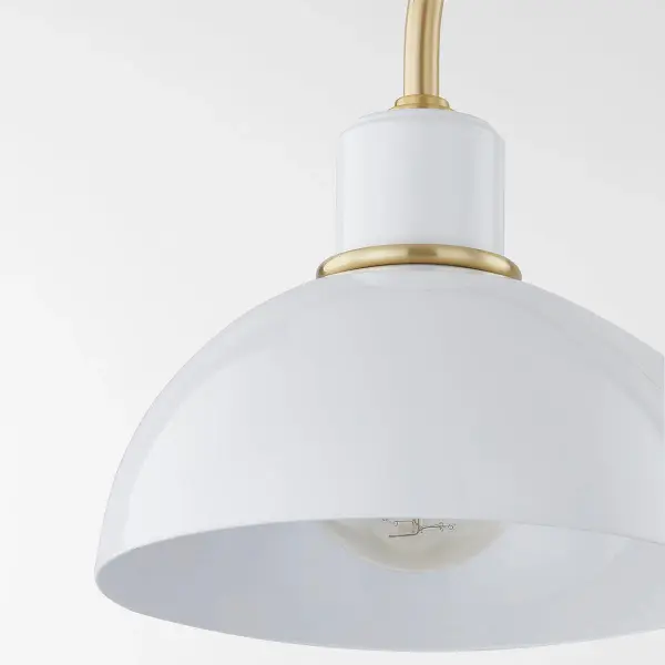 Camille Wall Sconce in Aged Brass & Glossy Black - Image 5