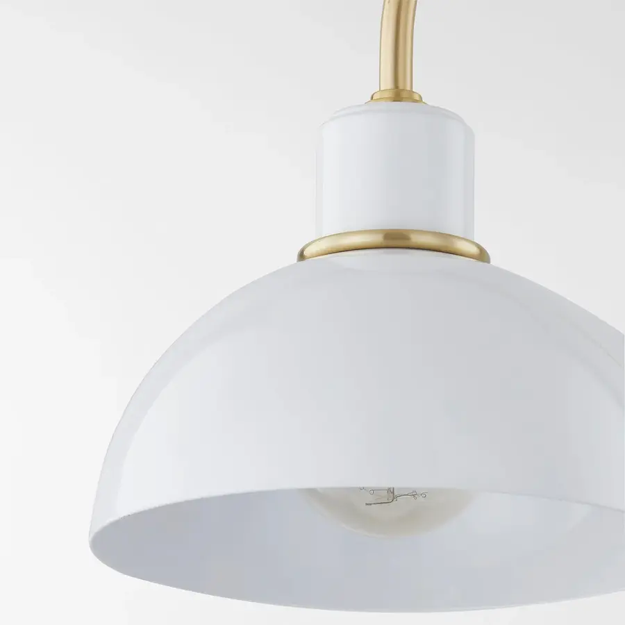 Camille Wall Sconce in Aged Brass & Glossy Black - Image 5
