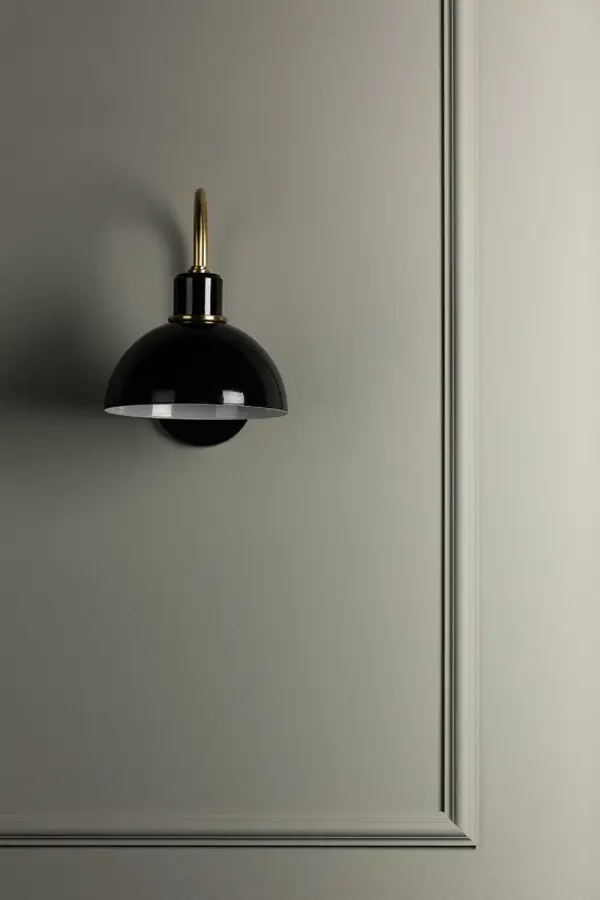 Camille Wall Sconce in Aged Brass & Glossy Black - Image 6