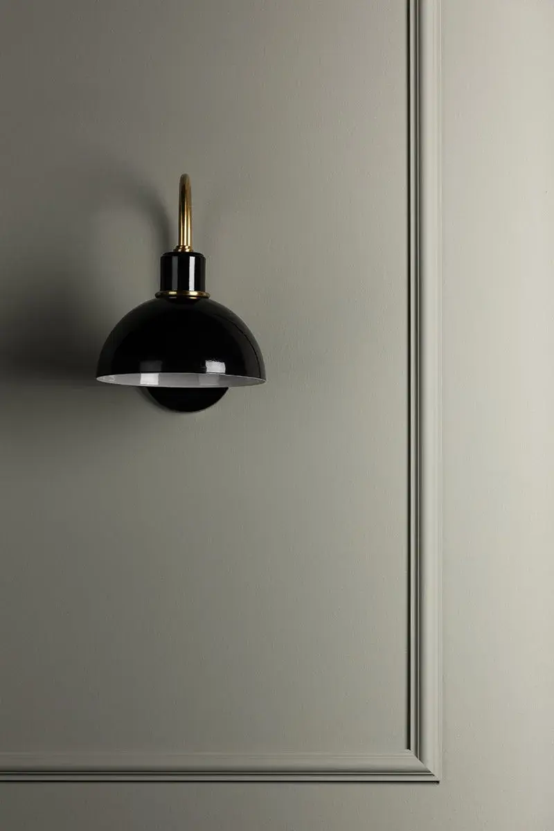 Camille Wall Sconce in Aged Brass & Glossy Black - Image 6