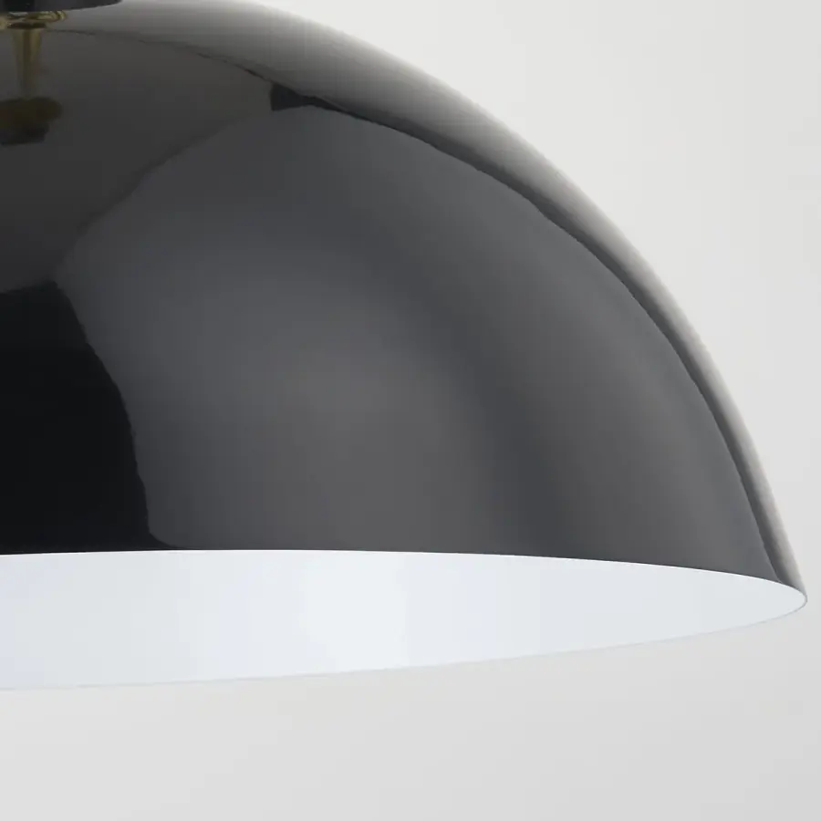 Camille Pendant in Aged Brass & Glossy Black - Image 4