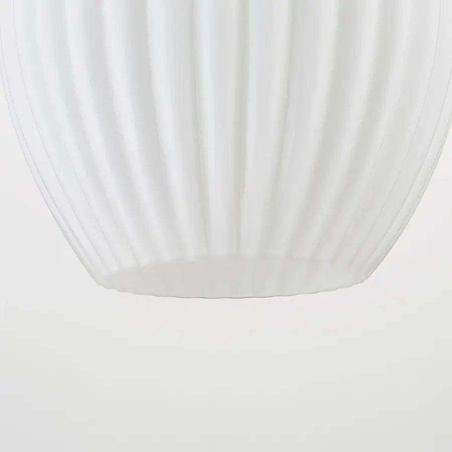 Charming Cottage-Style Pendant with Elegant Fluted Glass Shade - Image 5